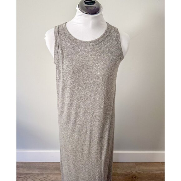 Current/Elliott The Perfect Muscle Tee Dress Side Slit Heather Gray - Size 1 - Picture 6 of 11